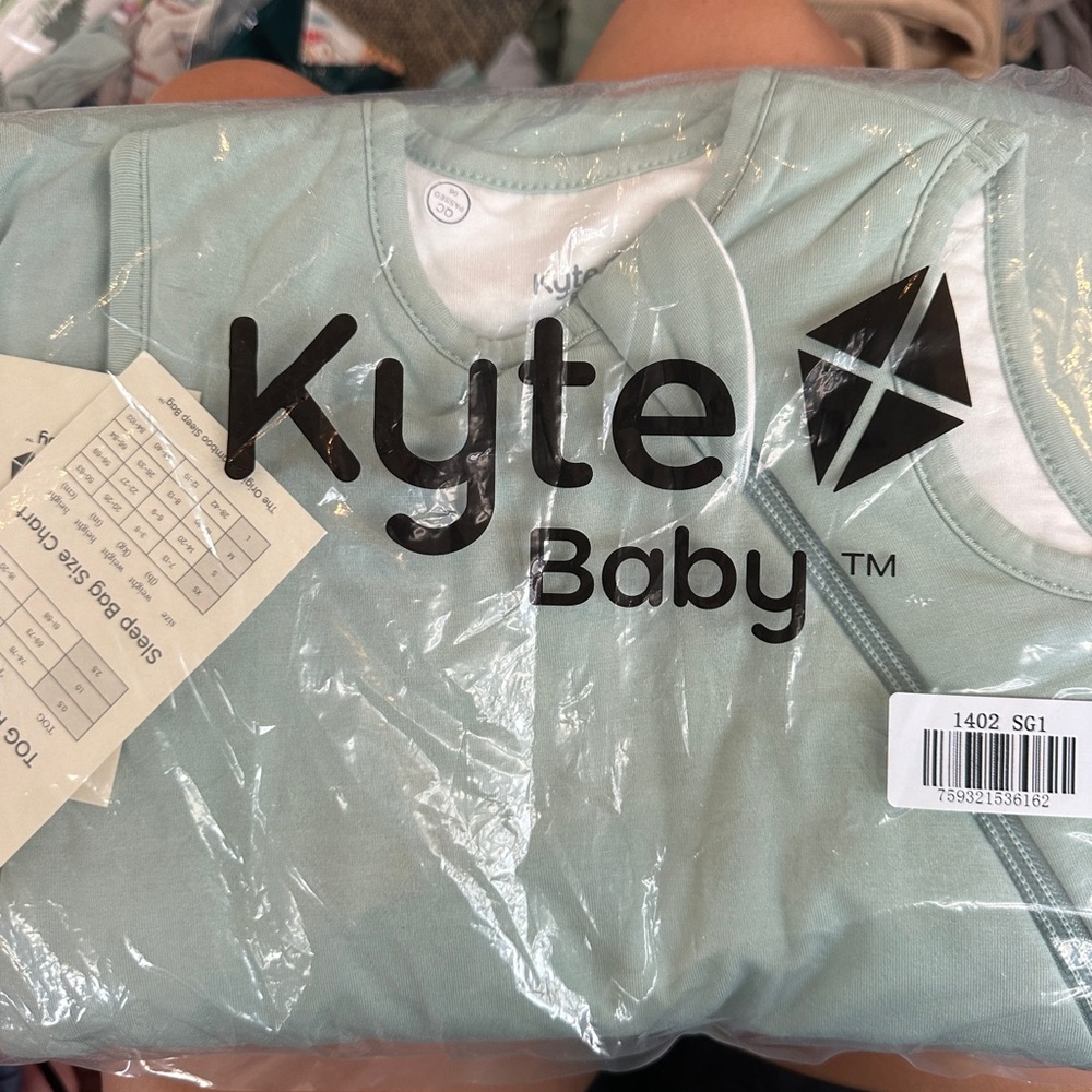 Kyte baby sleep sack size S 1.0 TOG blue/green and white 2.5 TOG